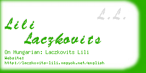 lili laczkovits business card
